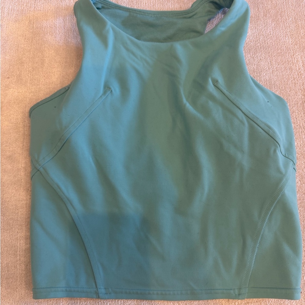 lululemon athletica Sleeveless Crop Tank in Teal